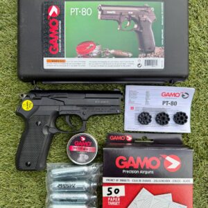 Pistola PT80 Black Attack Gamo Co2 Pack