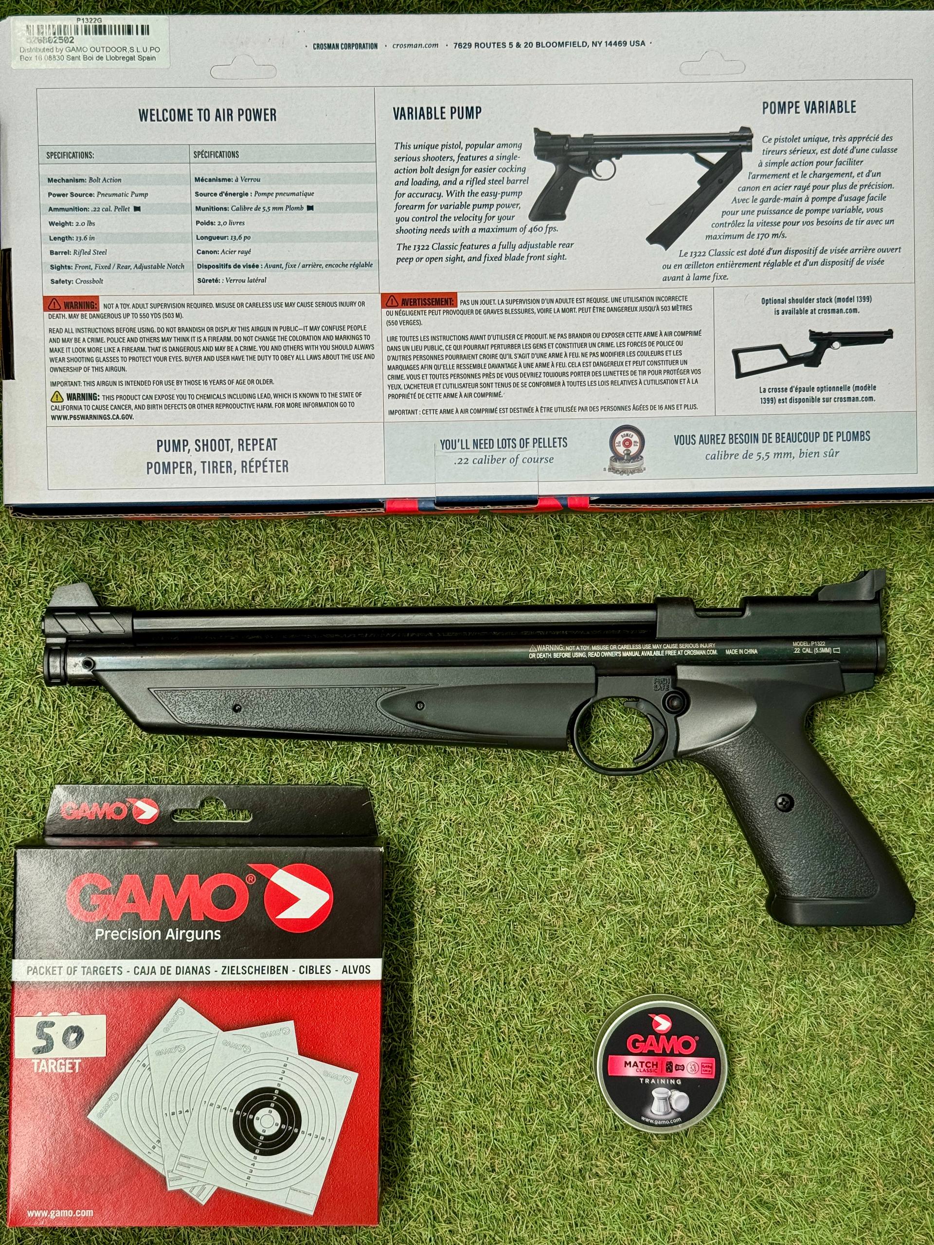 Pistola Bombeo CROSMAN 1322 CLASSIC - Imagen 2