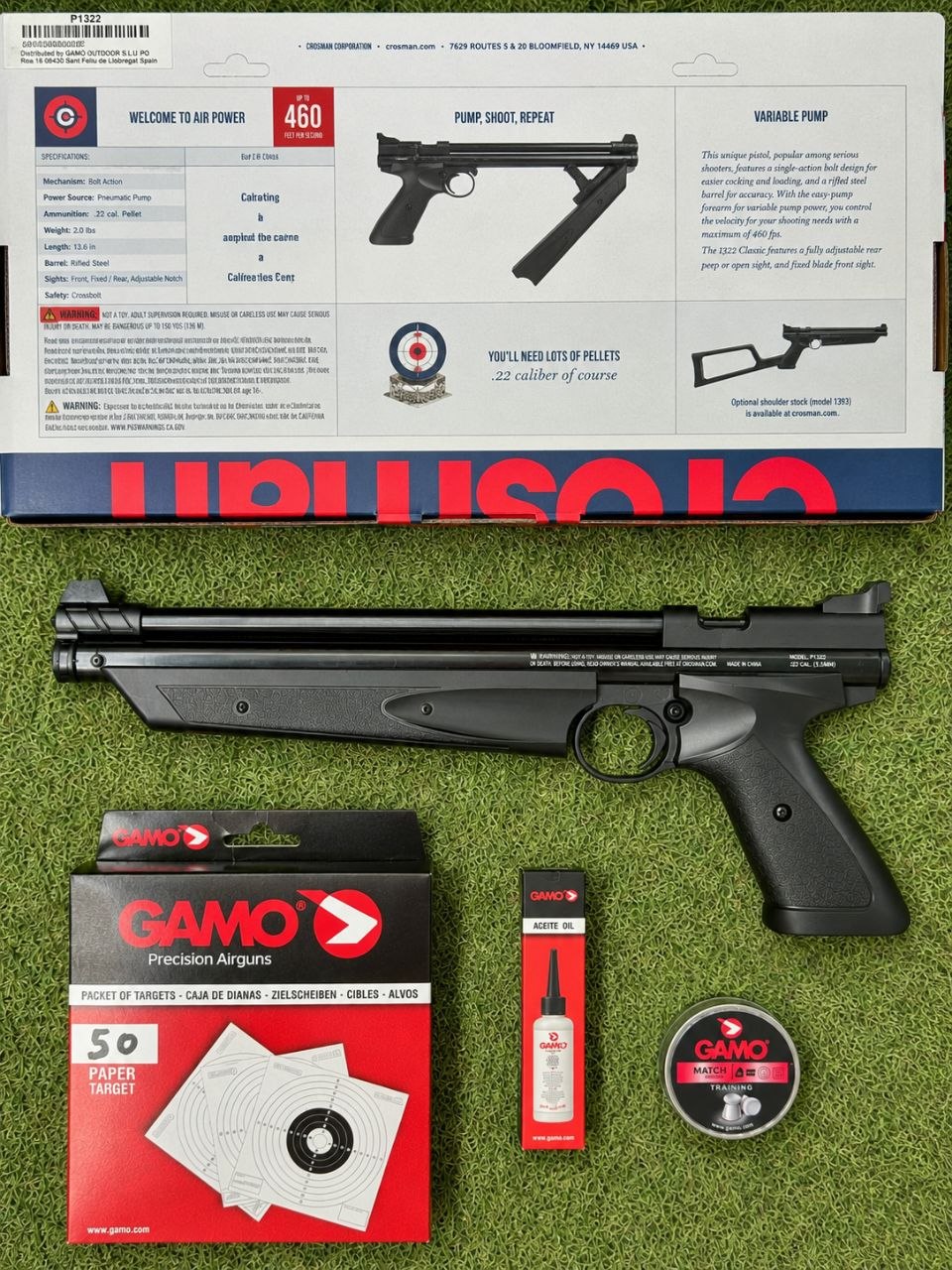 Pistola Bombeo CROSMAN 1322 CLASSIC - Imagen 6